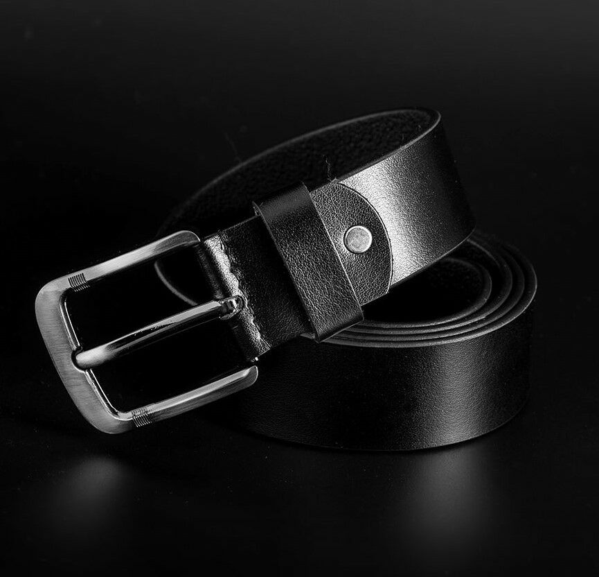 Texhide Men's Classic Leather Belts (Black, Brown)