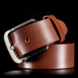 Texhide Men's Classic Leather Belts (Black, Brown)