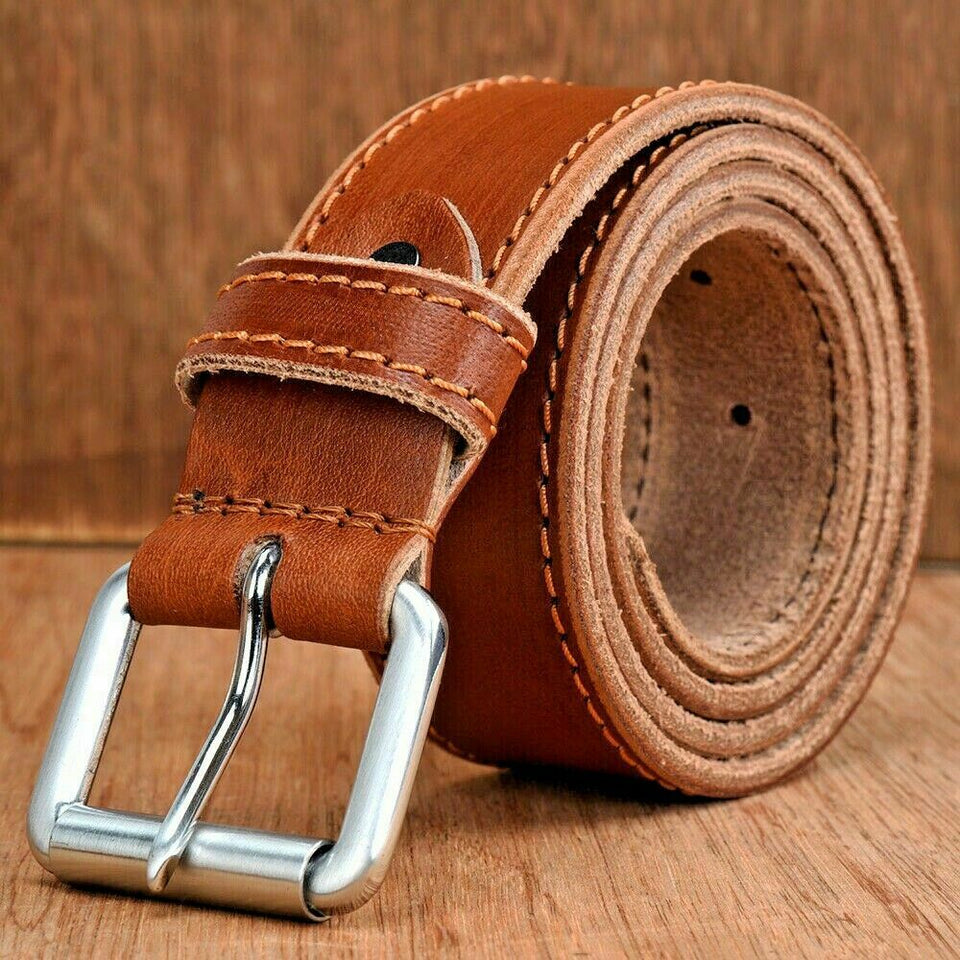 Texhide Men's Classic Leather Belt for Casual Use