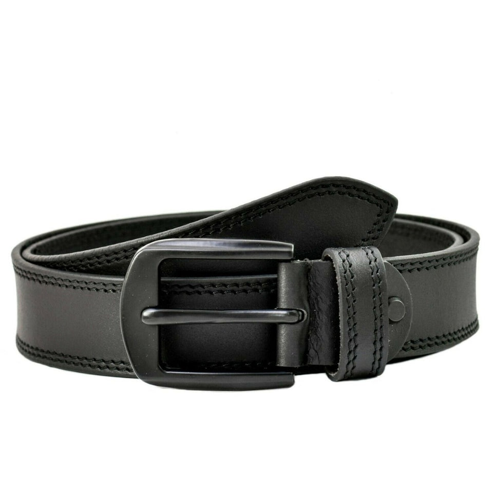 Texhide Stitched Stylish Leather Belt For Men (Black, Brown, Tan)