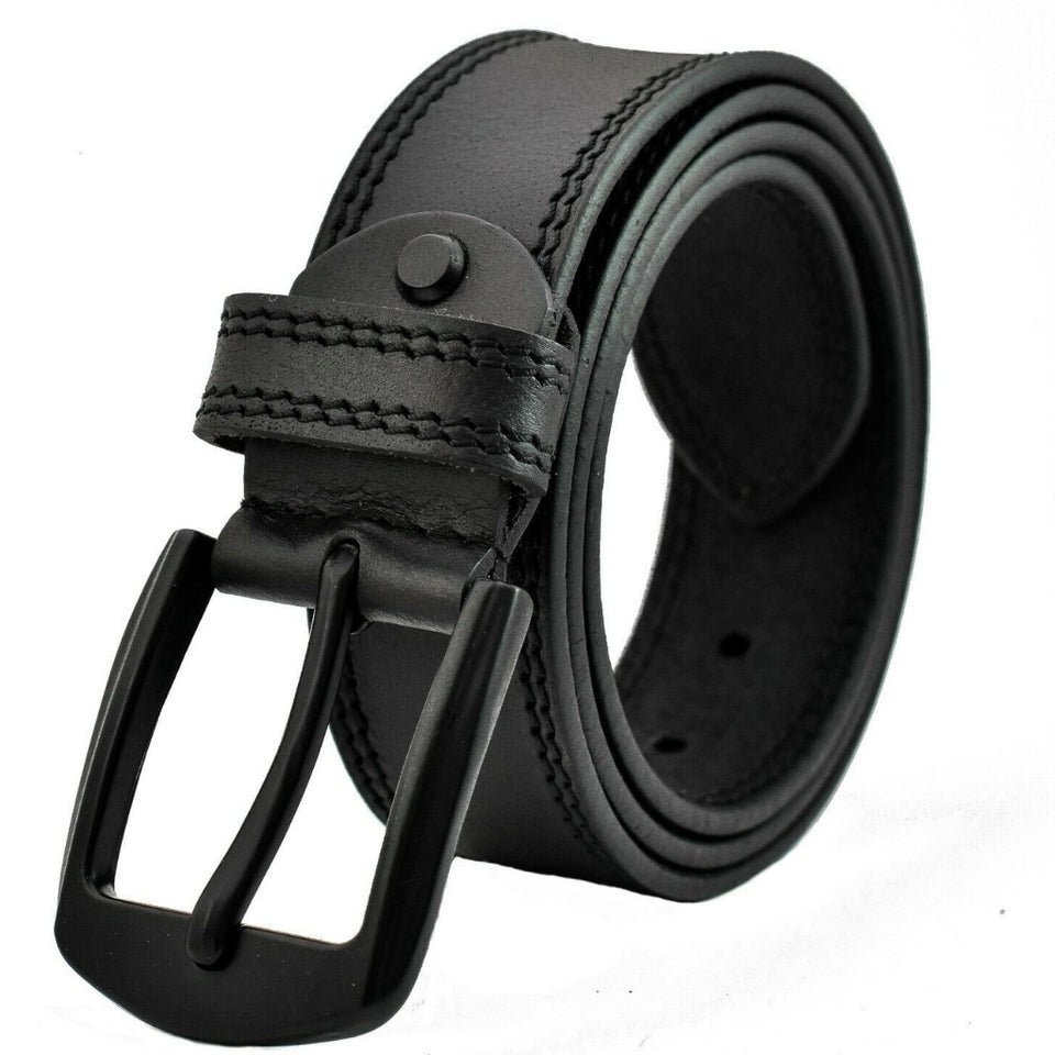 Texhide Stitched Stylish Leather Belt For Men (Black, Brown, Tan)