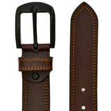Texhide Stitched Stylish Leather Belt For Men (Black, Brown, Tan)