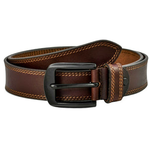 Texhide Stitched Stylish Leather Belt For Men (Black, Brown, Tan)