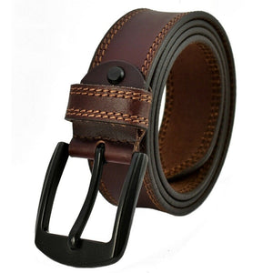 Texhide Stitched Stylish Leather Belt For Men (Black, Brown, Tan)