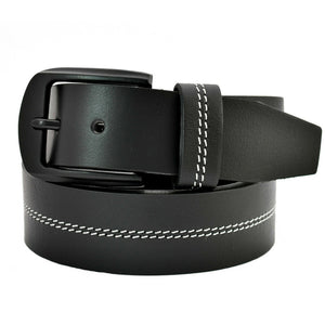 Texhide Casual Stitched Leather Belts for Men (Black,Brown)
