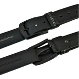 Texhide Casual Stitched Leather Belts for Men (Black,Brown)