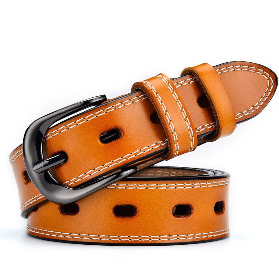 Texhide Stitched Stylish  Leather Belt For Men
