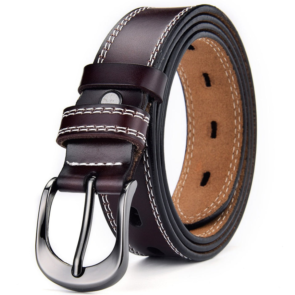 Texhide Stitched Stylish  Leather Belt For Men