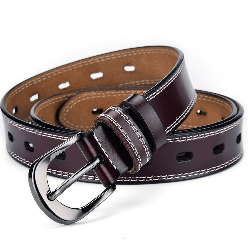 Texhide Stitched Stylish  Leather Belt For Men