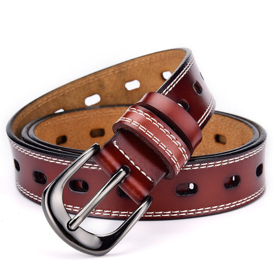 Texhide Stitched Stylish  Leather Belt For Men