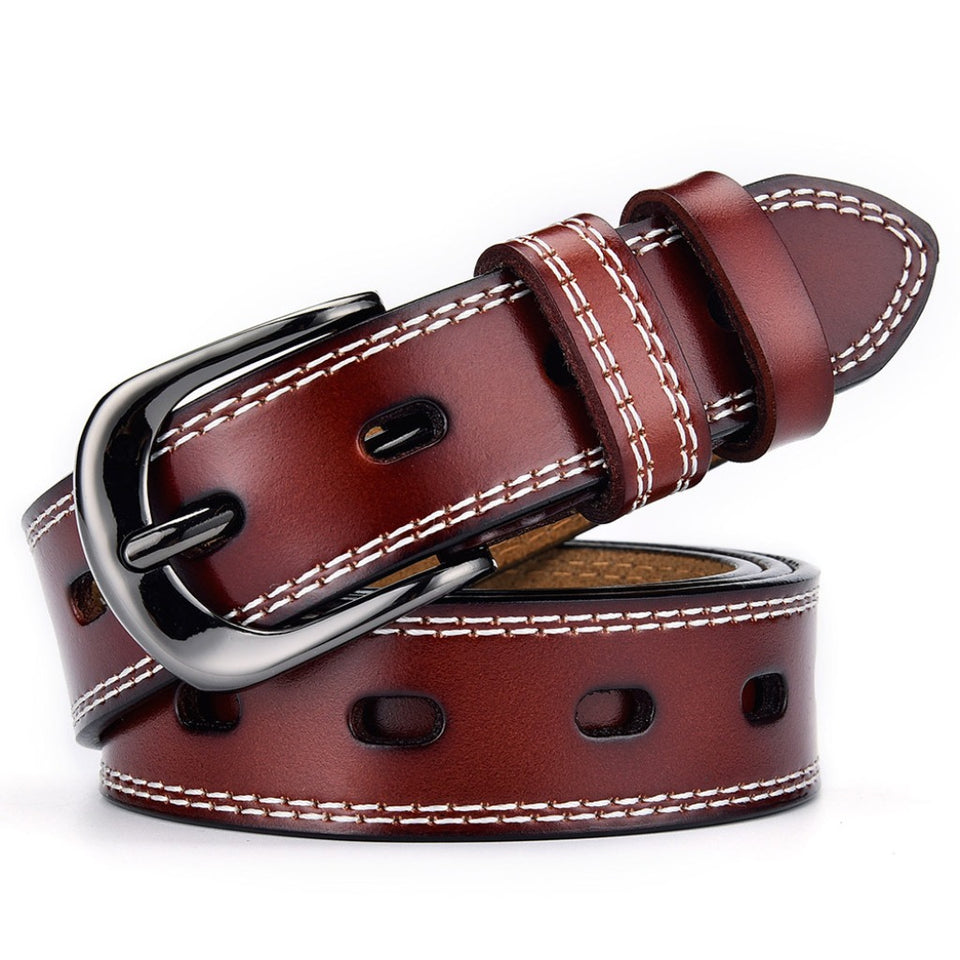 Texhide Stitched Stylish  Leather Belt For Men