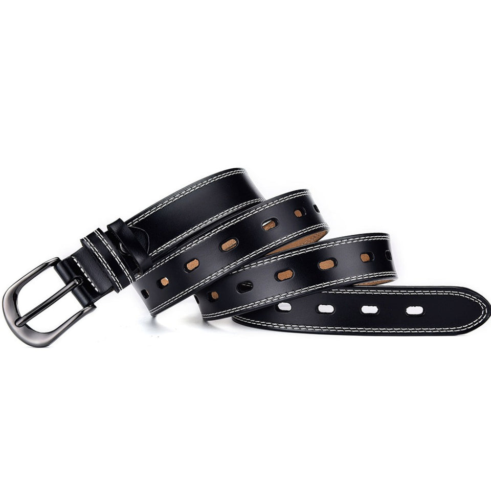 Texhide Stitched Stylish  Leather Belt For Men