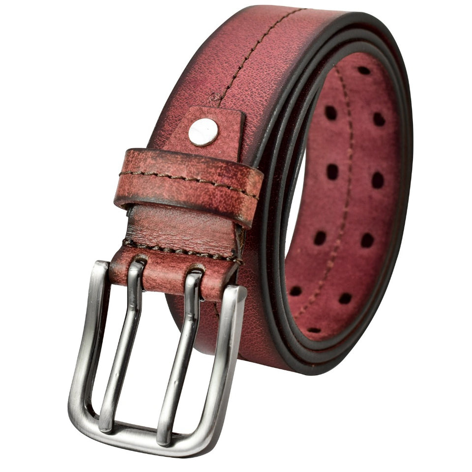 Texhide Stylish Leather Belts for Men (Black, Brown)