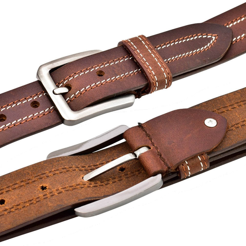 Texhide Quality Leather Belts for Men (Black, Brown)