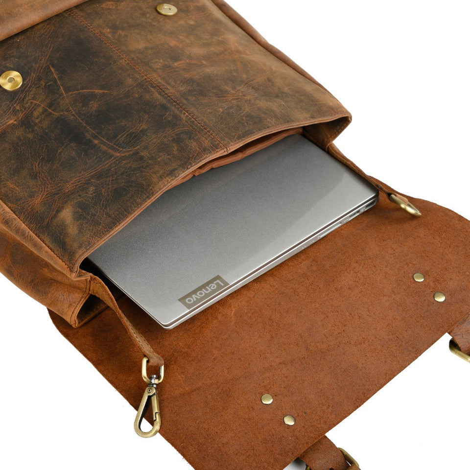 Texhide Classic Leather Back Bag