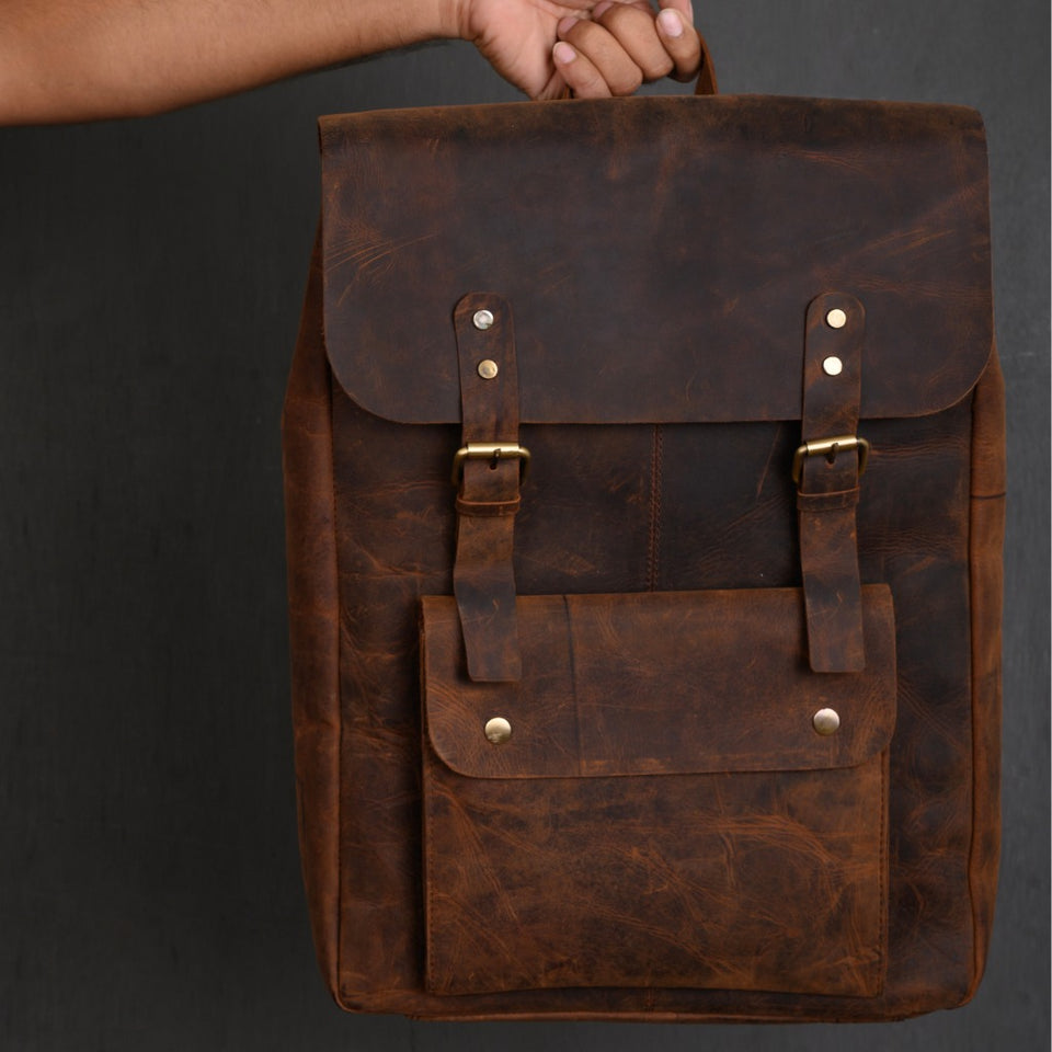 Texhide Classic Leather Back Bag