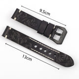 Texhide Stylish Watch Leather Strap For Men (Black, Brown, Tan)