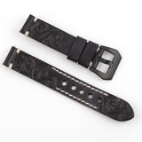 Texhide Stylish Watch Leather Strap For Men (Black, Brown, Tan)