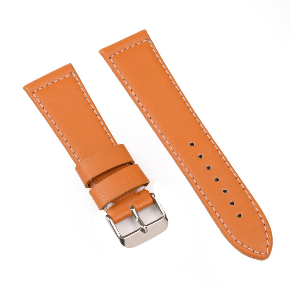 Texhide Standard Watch Leather Strap For Men (Black, Brown, Tan)