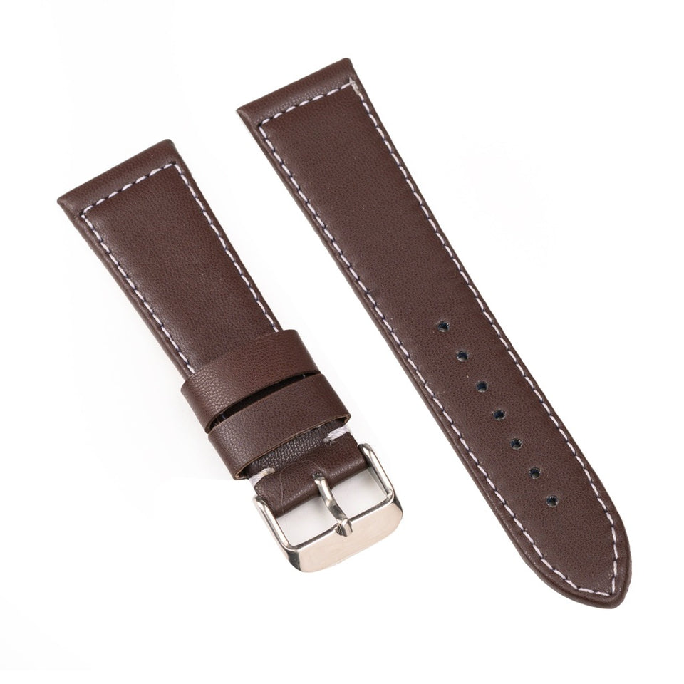 Texhide Standard Watch Leather Strap For Men (Black, Brown, Tan)