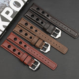 Texhide Casual Watch Leather Strap For Men (Black, Brown, Red)