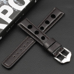 Texhide Casual Watch Leather Strap For Men (Black, Brown, Red)