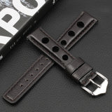 Texhide Casual Watch Leather Strap For Men (Black, Brown, Red)