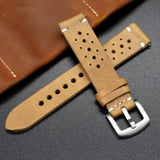 Texhide Classic Watch Leather Strap For Men (Black, Brown, Tan)