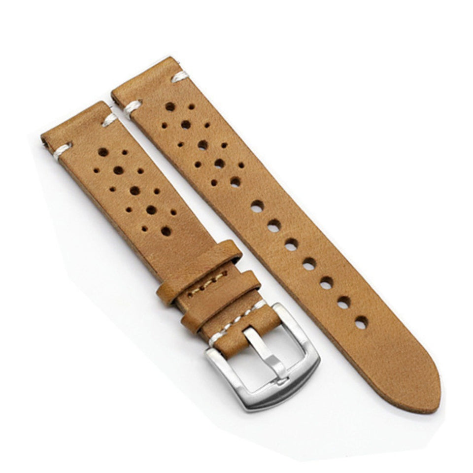Texhide Classic Watch Leather Strap For Men (Black, Brown, Tan)