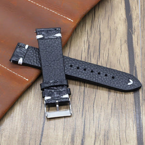 Texhide Leather Strap For Watch(Black, Grey, Tan)