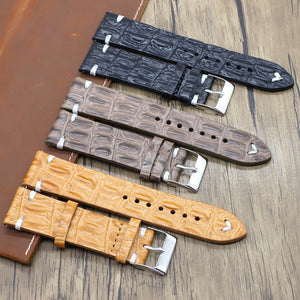 Texhide Leather Strap For Watch(Black, Grey, Tan)