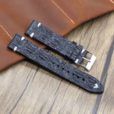 Texhide Leather Strap For Watch(Black, Grey, Tan)