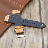 Texhide Leather Strap For Watch(Black, Grey, Tan)