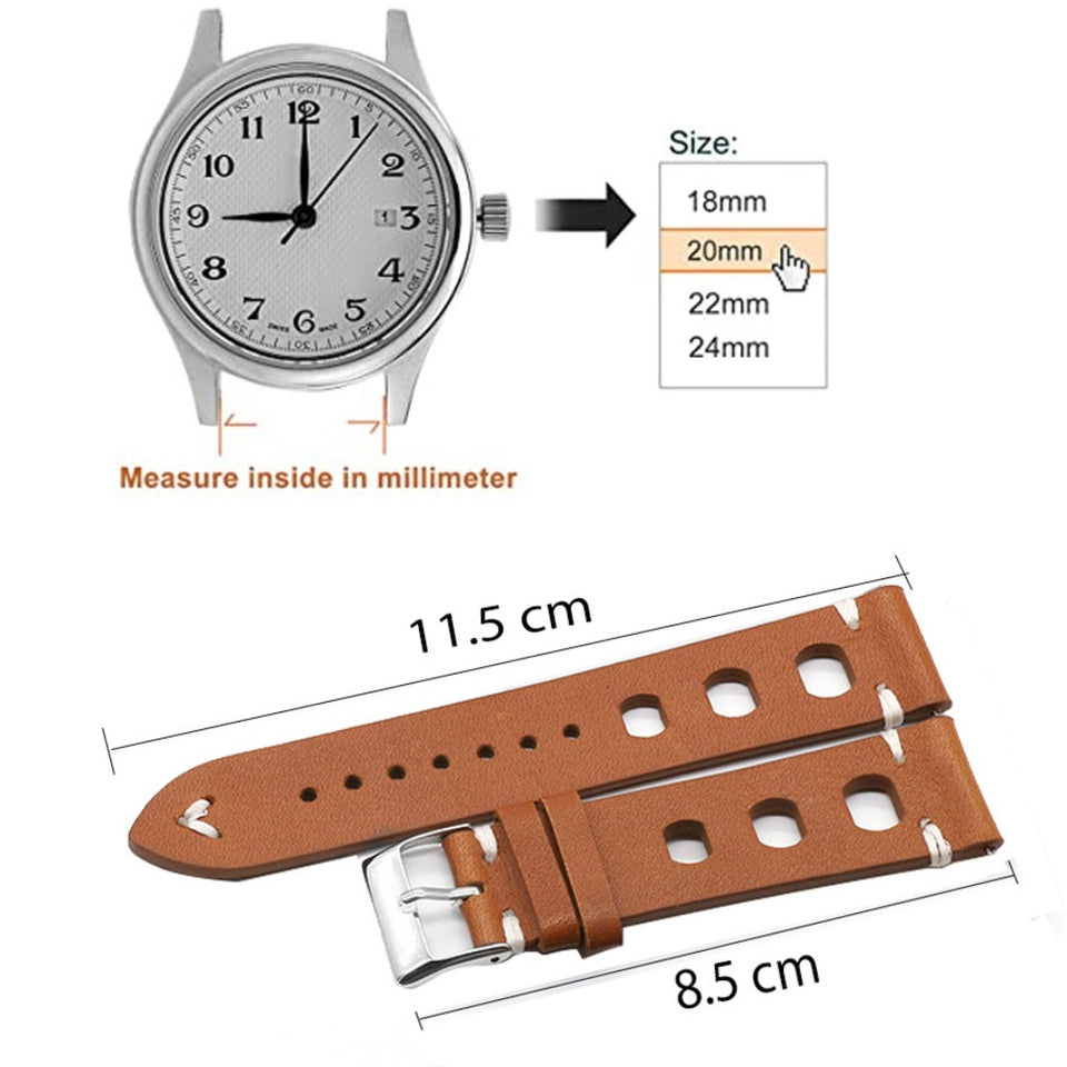Texhide Multicolor Leather strap for Watch