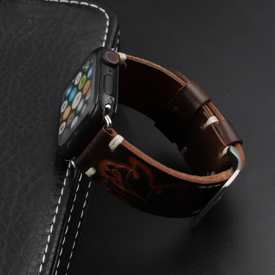 Texhide Casual Leather Strap For Smartwatch
